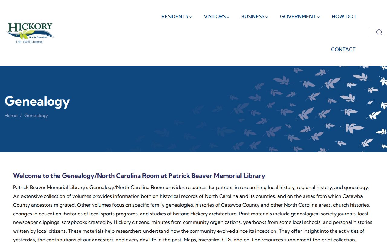 Hickory city directory research at the library genealogy room