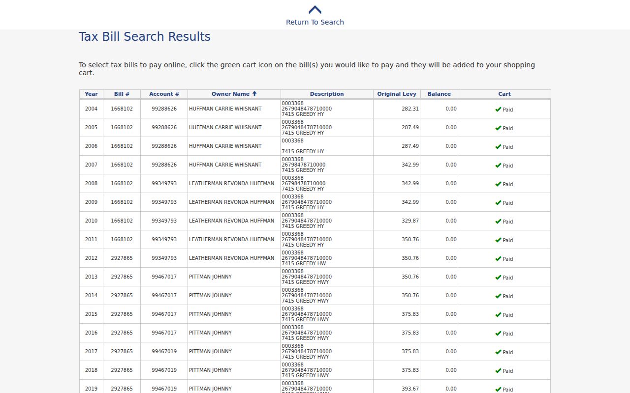 Hickory residents directory Catawba Tax Bill Search fields