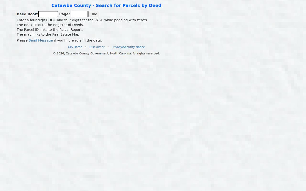 Hickory street directory Catawba deed to parcel helper